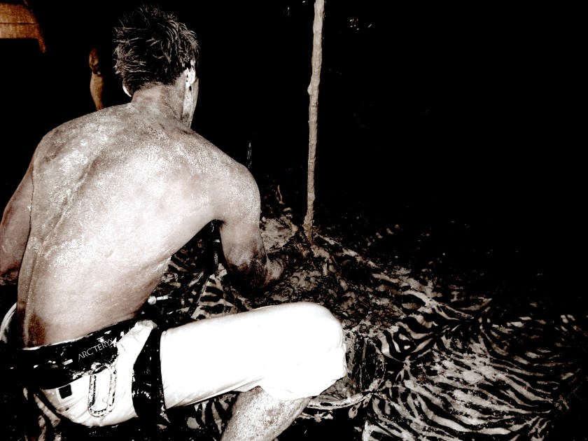 Me, as a rock-climbing butoh dancer, engaging with my own conscious / unconscious respiratory process by making art. Full documentation here.